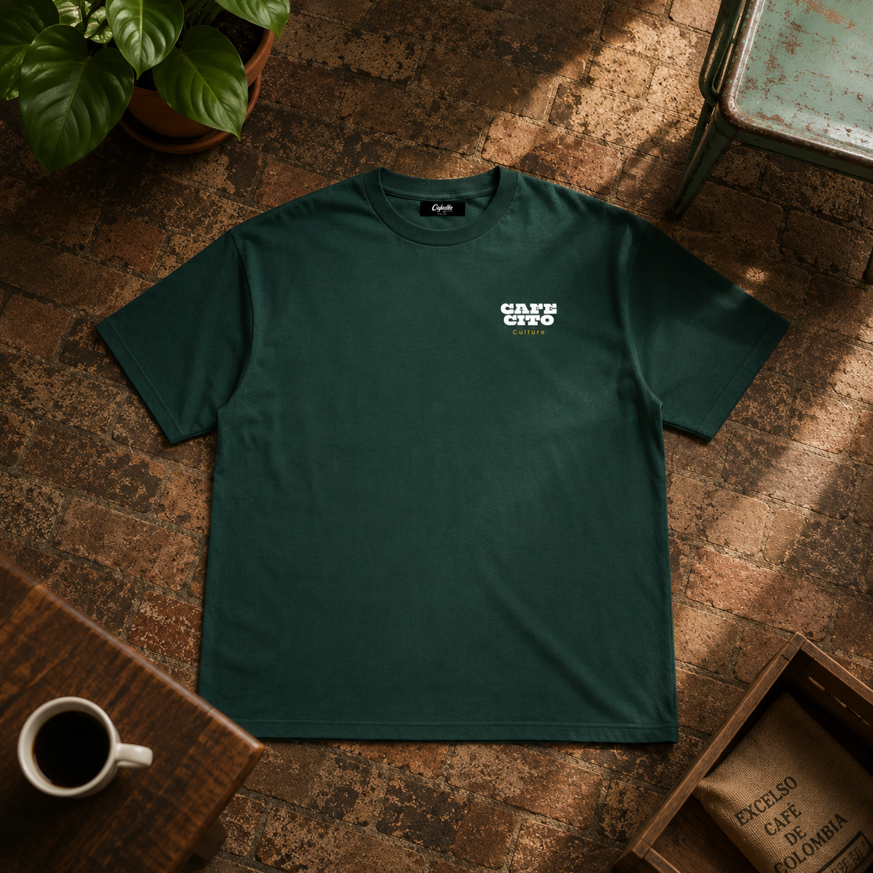Cafecito coffee shop shirt latino