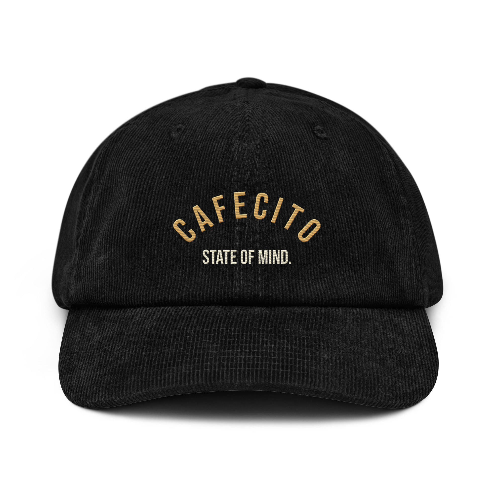 Cafecito coffee Black cap with 'State of mind'  on the front 